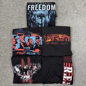 Grunt‎ Style T Shirt Mens Medium Black American Flag Military USA Lot Of 5